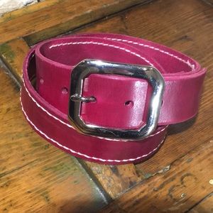 Handmade Oxblood Red Belt